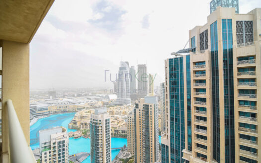 Very Huge 1 bed+ 2 balconies |  Vacant | Partial fountain View